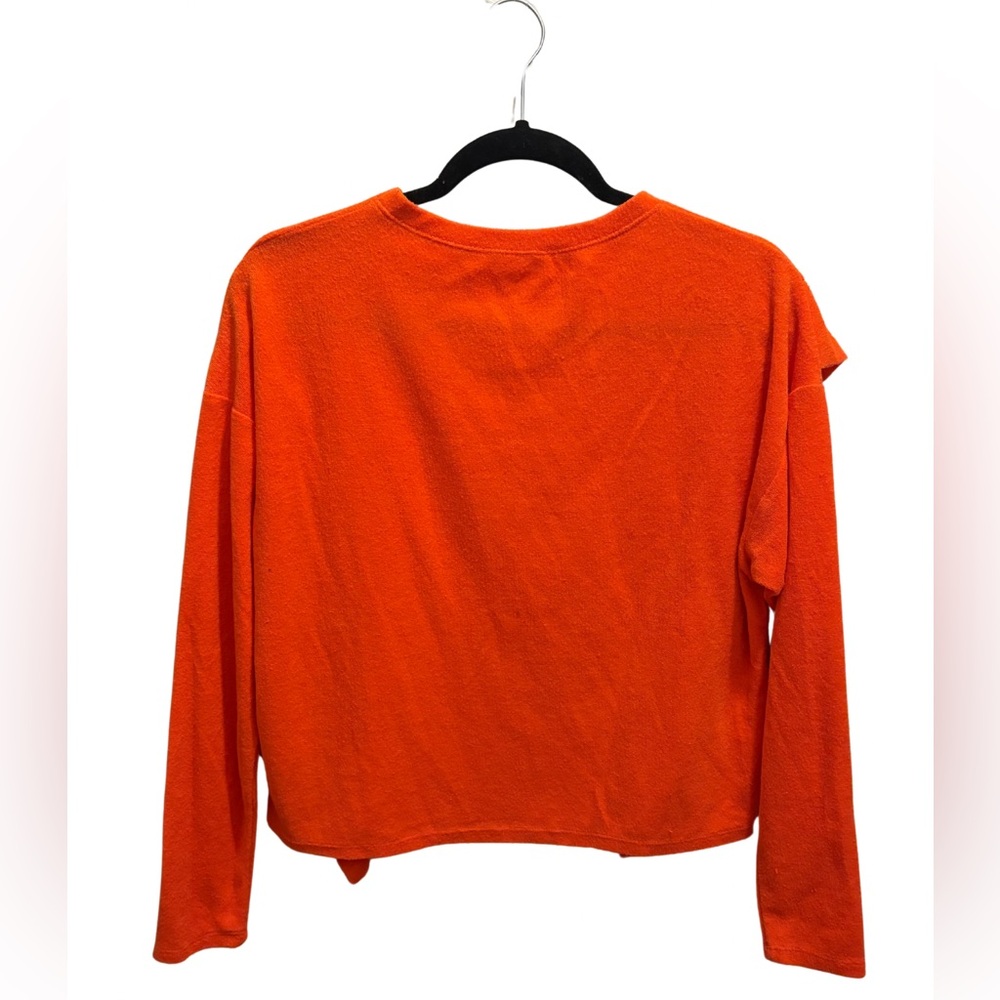 Orange Ruffle Long Sleeve Top - Picture 2 of 2